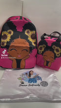 Load and play video in Gallery viewer, Personalized Sunflower Beauty Back Pack &amp; Lunch Bag Bundle
