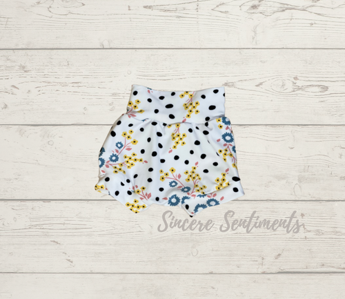 Floral Dots Baby Bummies - Sincere Sentiments