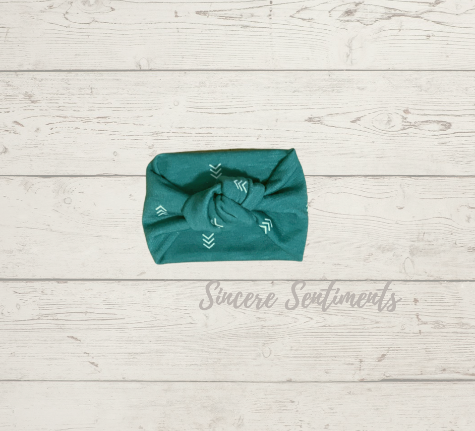 Jade Chevron Knotted Headband - Sincere Sentiments