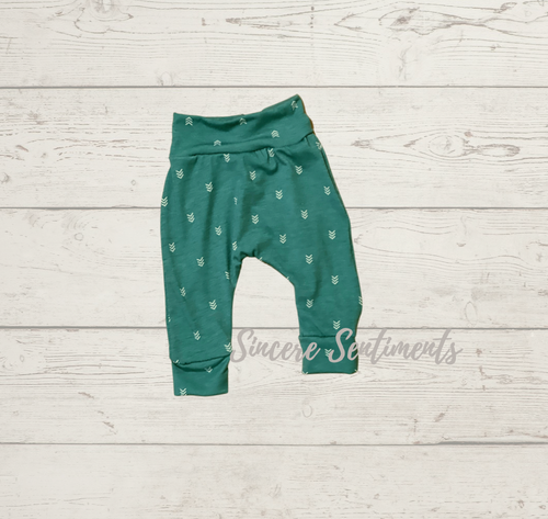 Jade Chevron Baby Harem Pants - Sincere Sentiments