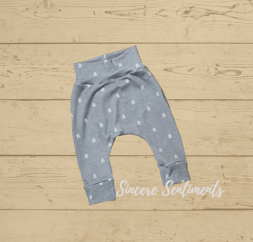 Gray Chevron Baby Harem Pants - Sincere Sentiments