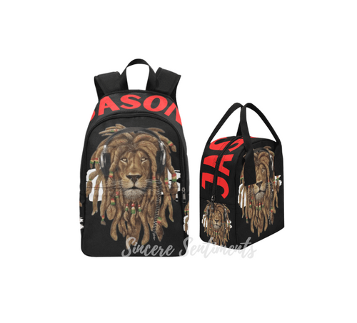 Rasta Lion Backpack and Lunch Bag Set - Sincere Sentiments