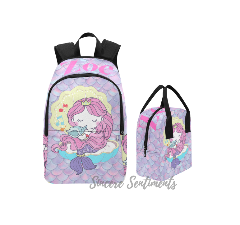 Musical Mermaid Backpack and Lunch Bag Set - Sincere Sentiments