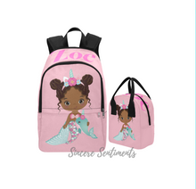 Load image into Gallery viewer, Pink Mermaid Backpack and Lunch Bag Set - Sincere Sentiments
