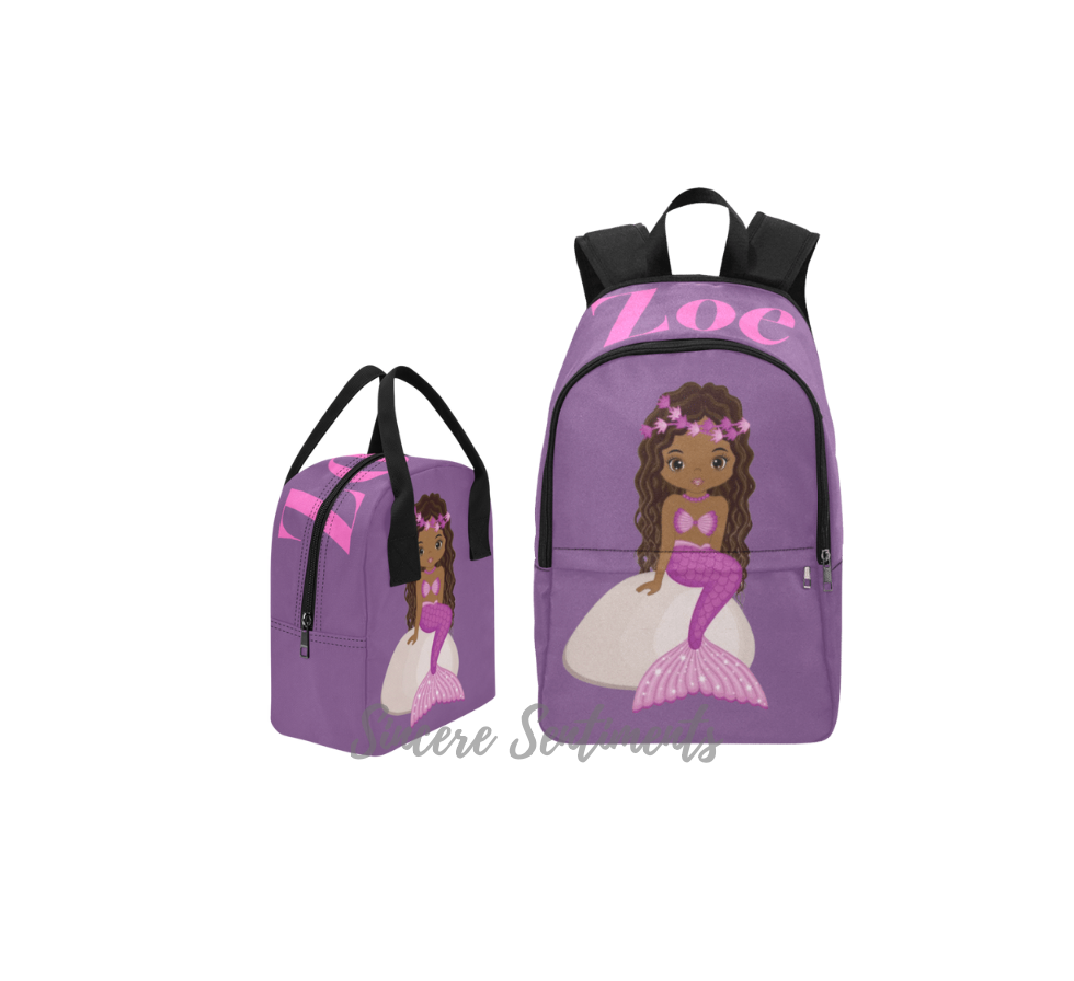 Purple Mermaid Backpack and Lunch Bag Set - Sincere Sentiments