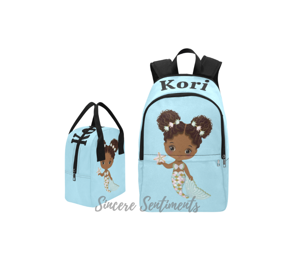 Blue Mermaid Backpack and Lunch Bag Set - Sincere Sentiments