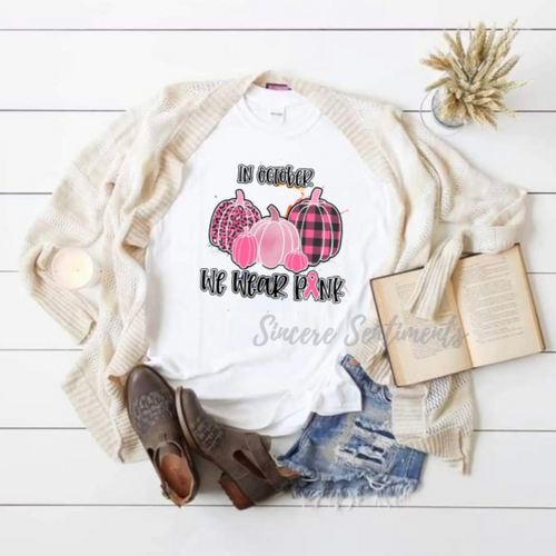 Pink Patterned Pumpkins Tee - Sincere Sentiments