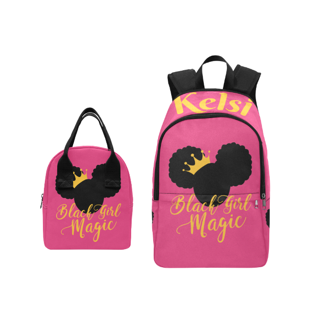 Black Girl Magic Backpack and Lunch Box Set - Sincere Sentiments