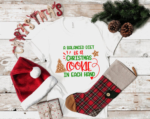 Balanced Christmas Cookie Diet Tee - Sincere Sentiments