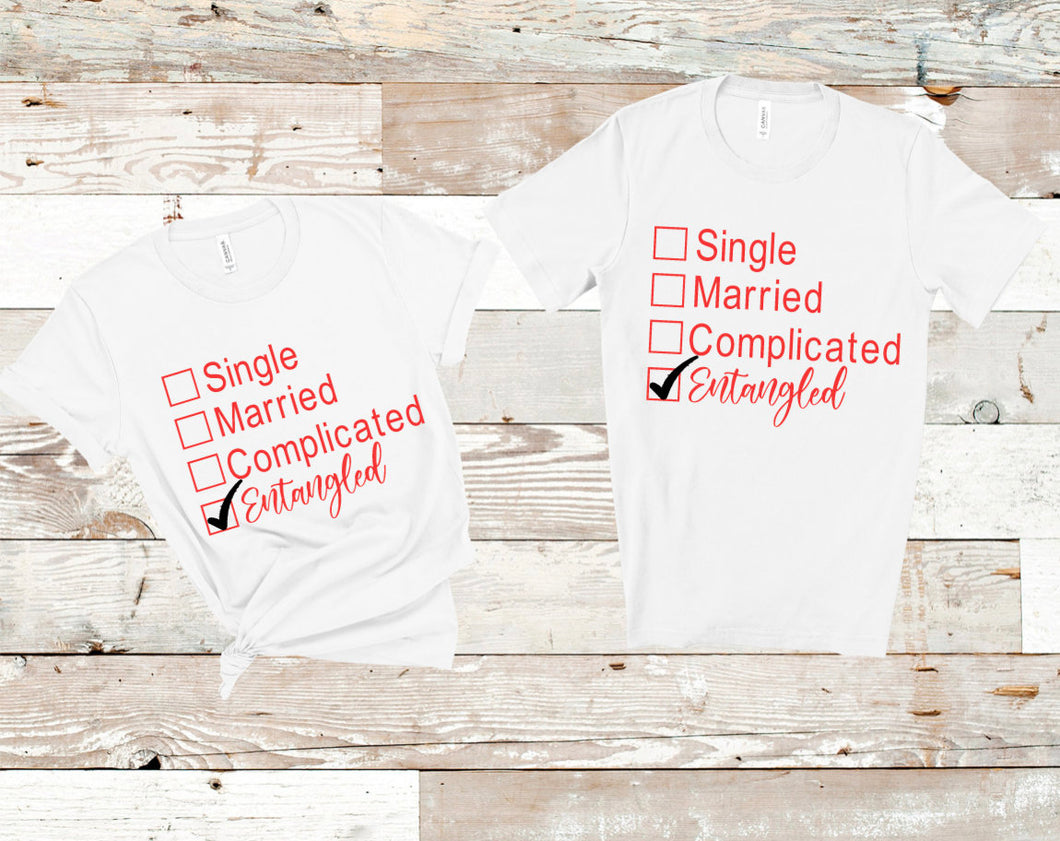 Single Married Entangled Tee - Sincere Sentiments