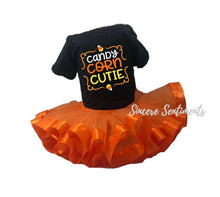 Load image into Gallery viewer, Candy Corn Cutie Ribbon Tutu Set
