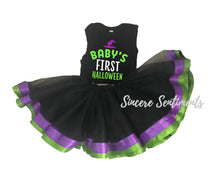 Load image into Gallery viewer, Baby&#39;s First Halloween Ribbon Tutu Set
