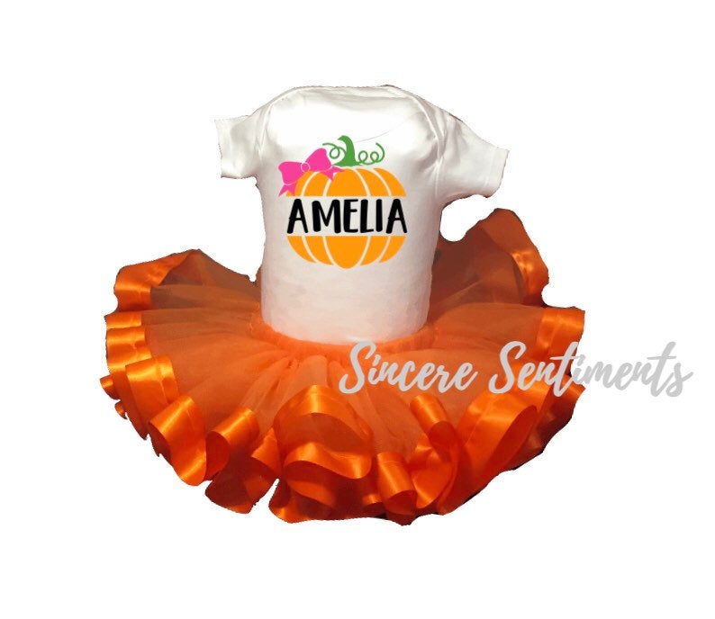 Pumpkin Ribbon Tutu Set - Sincere Sentiments