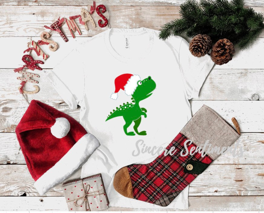 Dinosaur Christmas Tee - Sincere Sentiments