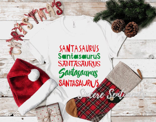 Santasaurus Christmas Tee