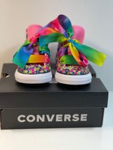 Load image into Gallery viewer, Custom Bright Rainbow Converse
