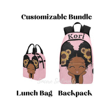 Load image into Gallery viewer, Personalized Sunflower Beauty Back Pack &amp; Lunch Bag Bundle
