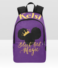 Load image into Gallery viewer, Black Girl Magic Personalized Backpack &amp; Lunch Bag Bundle
