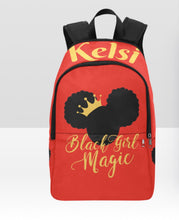 Load image into Gallery viewer, Black Girl Magic Personalized Backpack &amp; Lunch Bag Bundle
