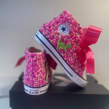 Load image into Gallery viewer, Pink Dinosaur Converse
