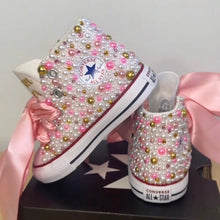 Load image into Gallery viewer, Pink Elegance Custom Converse
