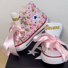 Load image into Gallery viewer, Pink Elegance Custom Converse
