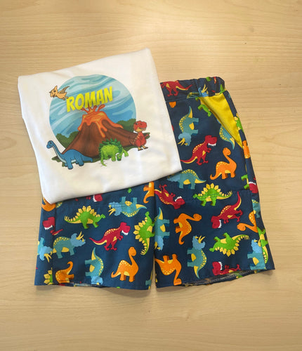 Dinosaur Shorts Birthday Set