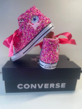 Load image into Gallery viewer, Pink Dino Converse Shoes - Sincere Sentiments
